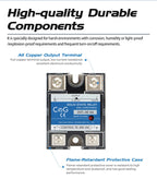 CG 1PCS Single-phase Solid State Relay Input 3-32VDC Output 24-480VAC DC to AC/DC to DC/AC to AC SSR 10/25/40A Module Relay