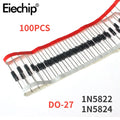 100PCS Schottky Diode 1N5822 1N5824 DO-27 30V-40V 3A-5A Electronic Components
