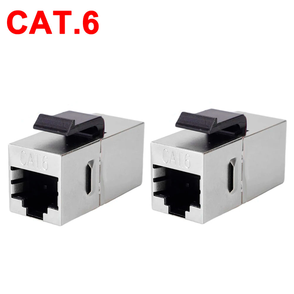 1-4PCS Ethernet LAN Network Cable Adapter RJ45 Keystone Jack CAT7 CAT6A Shielded Modular Coupler with Latch CAT5e Connectors
