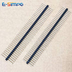 100pcs 2.54mm Single Row 1X40P L7.5/11.5/15/17/21mm PA=PC Plastic in Middle Breakaway Stack PCB Board Male Pin Header Connector