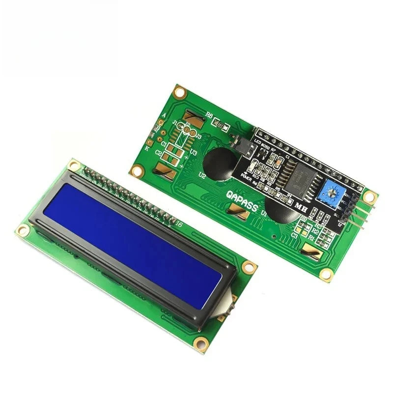 LCD1602A Blue Screen 5V 16x2 Character Display LCD Module with IIC/I2C Interface Adapter Board for Arduino R3