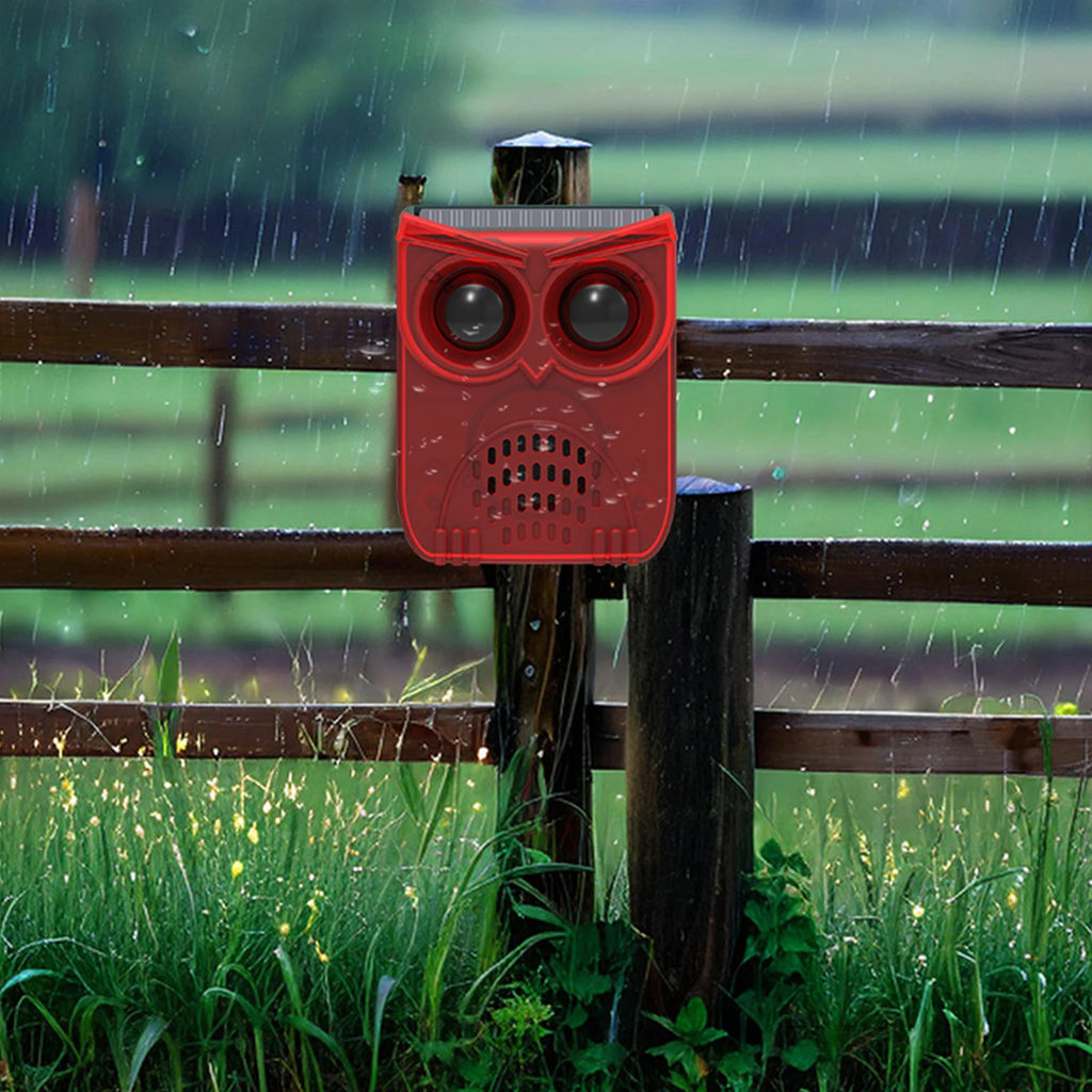 Solar Outdoor Motion Sensor Alarm Dog Barking&Gunshot Sound Home Security Alarm Animal Repeller Loud Noise Maker for Yard Garden