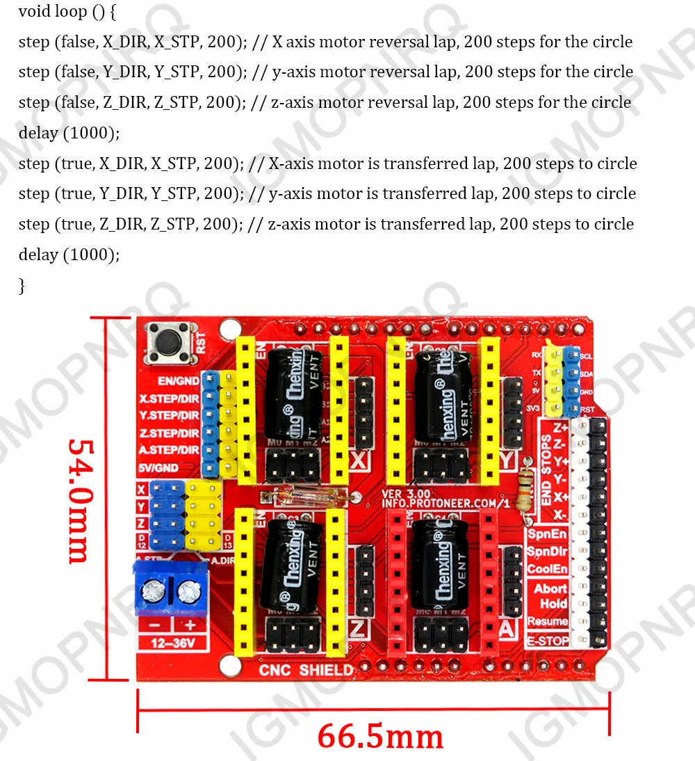 UNO R3 with 30cm USB cable + CNC Shield V3 engraving machine 3D Printe + 4pcs A4988 / DRV8825 driver expansion board for Arduino