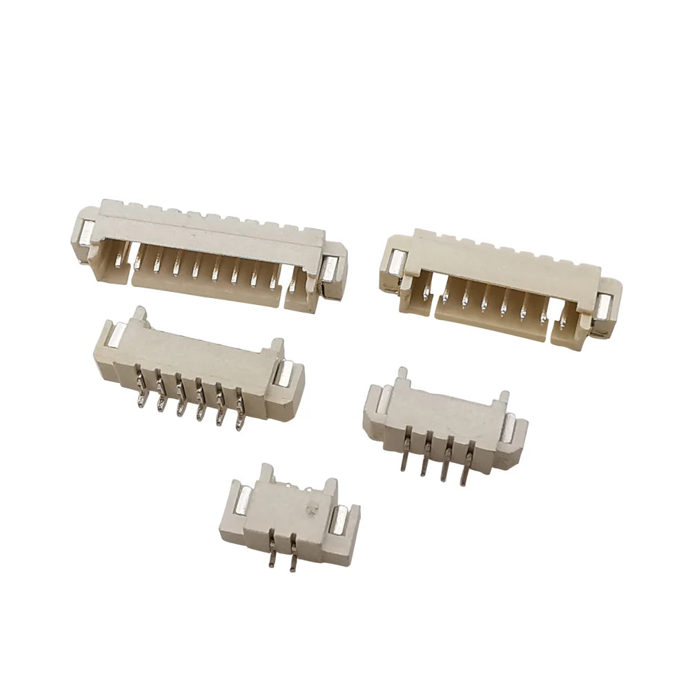 50Pcs JST 1.25mm 2/3/4/5/6/7/8/9/10/12 Pin Male SMD Vertical/right Angle Type Header Socket Connector For JST 1.25MM Wires