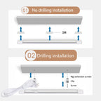 Led Tube Light With Switch Wire 110V 220V 10W 20W Lighting Strip Lamps 30/50cm For  Living Room Bedroom Closet Kitchen Lamp