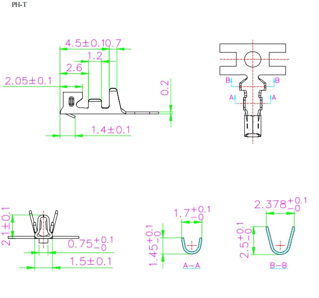 20Pcs PH 2.0  Terminal Plastic Housing Male Female Pin Header Connector ph 2.0 2mm Plug Socket Shell 2/3/4/5 Pin-12p