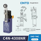 CNTD C4N‑NR Series vertical safety Micro Limit Switch IP65 Waterproof and dustproof Silver contact Safety Interlock C4N-4304NR