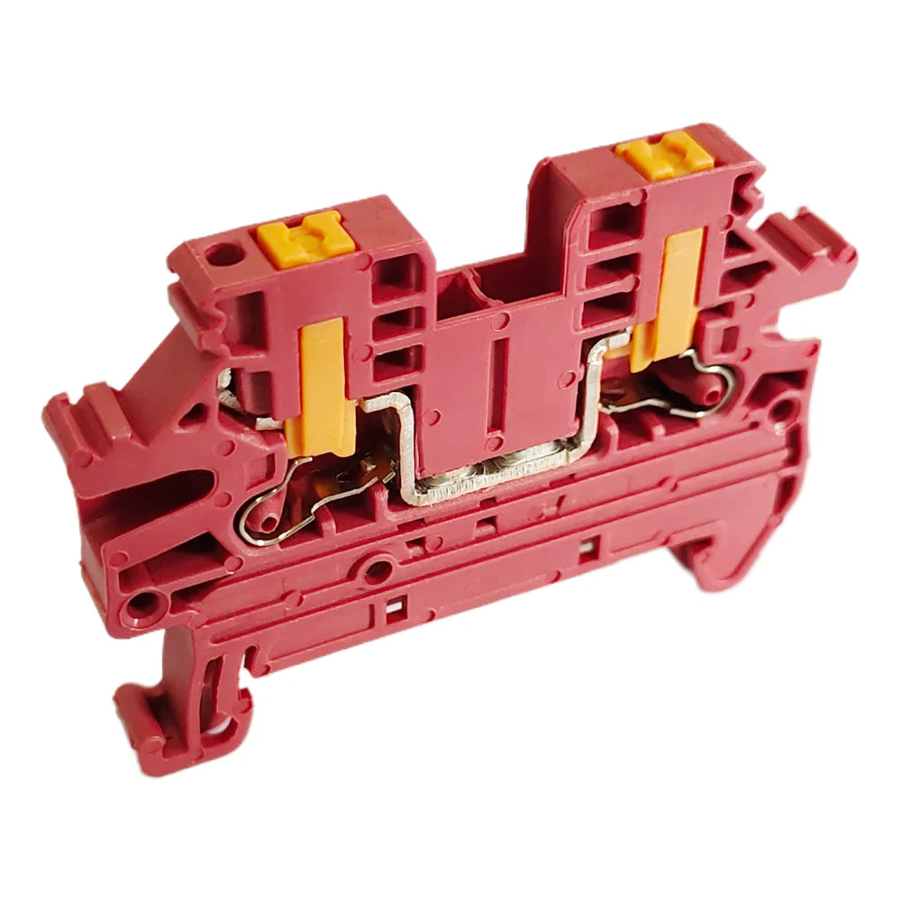 10Pcs/lot PTV2.5 DIN Rail Terminal Block Side Entry Push-in Connection 2.5mm² 12AWG Cable Wiring Electrical Wire Connector