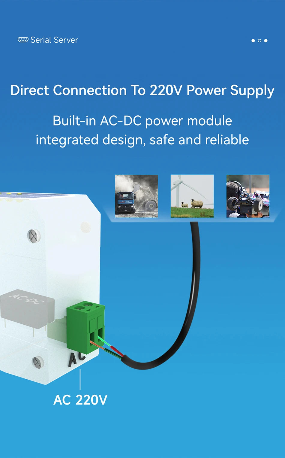 RS485 to Ethernet Serial Server Modbus Gateway TCP/UDP/MQTT/HTTP CDEBYTE NE2-D11A RS485 to RJ45 Two Way Socket