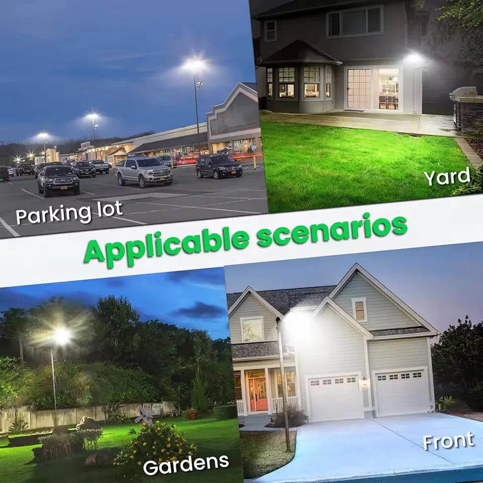 12000W Solar Lights Commercial LED Outdoor Dusk To Dawn Solar Street Lamp Waterproof Backyard Garden Security Lighting IR Sensor