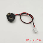 5Pcs 9V Battery Clip to XH2.54 PH2.0 2Pin Terminal Wire 15cm DC Power Adapter Cable Red Black