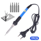 Adjustable Temperature 220V 60W Soldering Iron Set DIY Circuit Welding Repair Tool Household Set Internal Heating Temperature