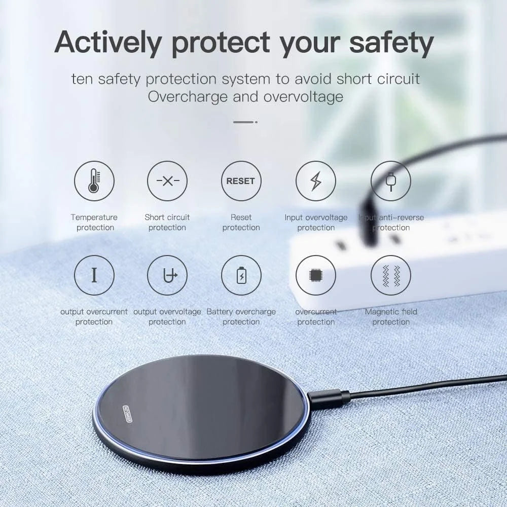 Portable 30W Wireless Charger, Fast Charging Station Compatible with iPhone 16/15/14/13/12 Pro Max, 8 Mini, Samsung and Xiaomi