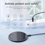 Portable 30W Wireless Charger, Fast Charging Station Compatible with iPhone 16/15/14/13/12 Pro Max, 8 Mini, Samsung and Xiaomi