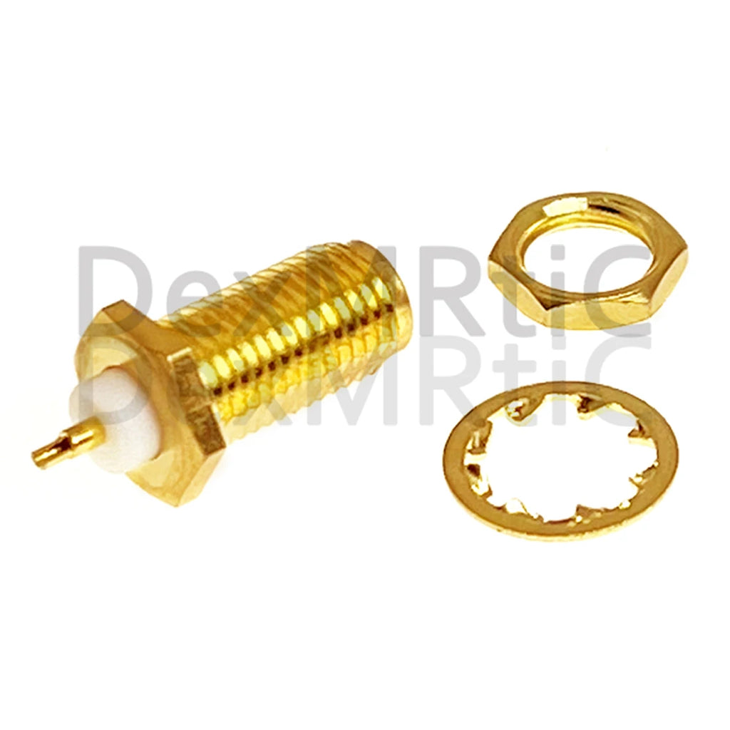 1pc SMA Female Jack Insulator Long 2mm RF Coax Adapter Convertor Straight Goldplated NEW Wholesale