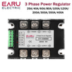 Three Phase AC Voltage Regulating Module Power Regulator Thyristor 380V Solid State Relay Dimming 25A-400A Potentiometer Control