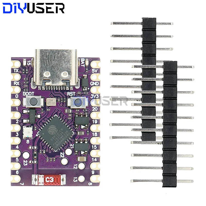 DIYUSER ESP32-C6 SuperMini Development 4MB flash WIFI 6 Bluetooth 5 Microcontroller Programming Learning Board