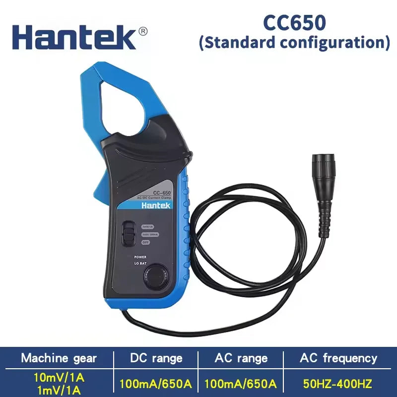 Hantek Oscilloscopes CC65 CC650 CC800 AC/DC Current Clamp Meter 20KHz 400Hz Bandwidth 1mV/10mA 65A/650A with BNC Plug