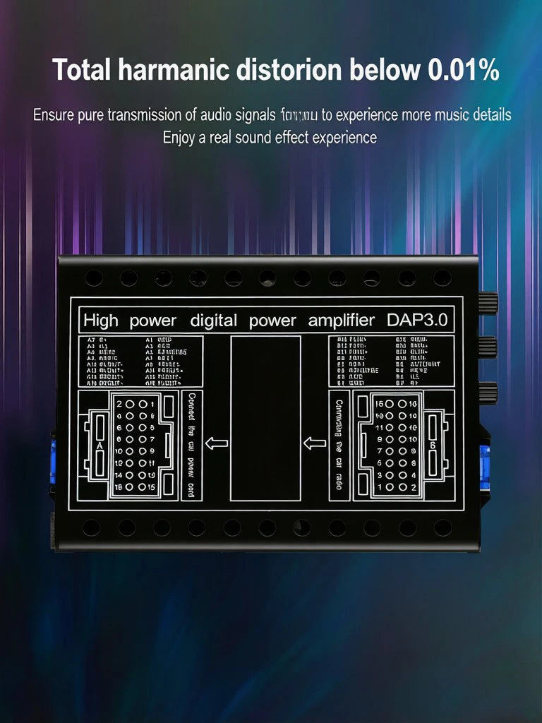 DSP Amplifier DC 12V High-Fidelity Audio Stereo Digital Audio Processor After 4x60w For To Android Navigation Locomotive