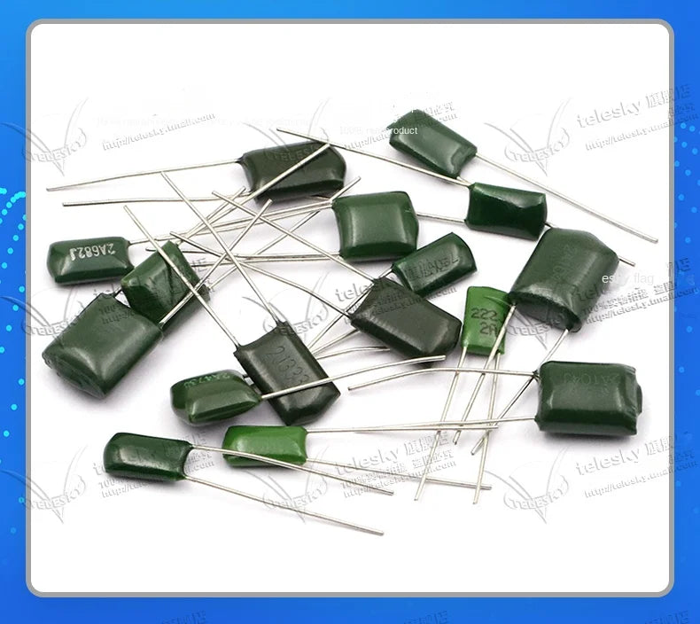 50PCS 100V 630V Polyester Film Capacitor 2.2NF 0.01UF 2.2NF 22nF 102PF 220NF 473PF 100nF 0.1uF 2A104J 103J 222 223J 472 473J