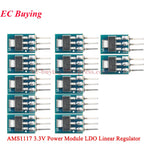 100Pcs/1pc AMS1117 3.3V 5V Power Supply Module AMS1117-3.3 AMS1117-5.0 LDO Linear Voltage Regulator Board 800mA PCB
