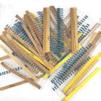 300/600pcs 1/4w Metal Film Resistor 30 Values Resistance Kit 10R-1M 0.25W 1% Resistors Set