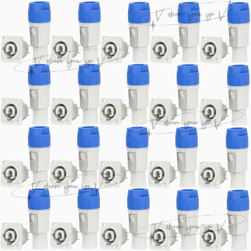 20PCS Powercon Connector Male Plug NAC3FCA NAC3FCB Socket NAC3MPA AC Cable 20A 250V Power Plug Adapter for Stage Light LED Scre
