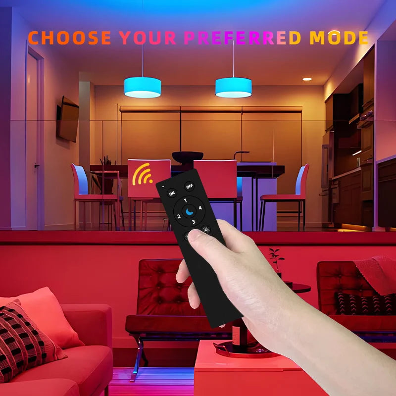 DOMRAEM Addressable WLED WiFi LED Remote Control - ESP-NOW 30M Range, Low-Power, 4-Scene Memory, App-Free Control,RGB IC Control