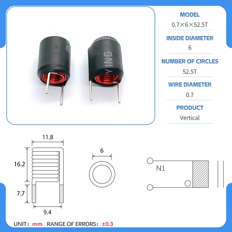 hollow inductor coil inductor copper wire  full specifications