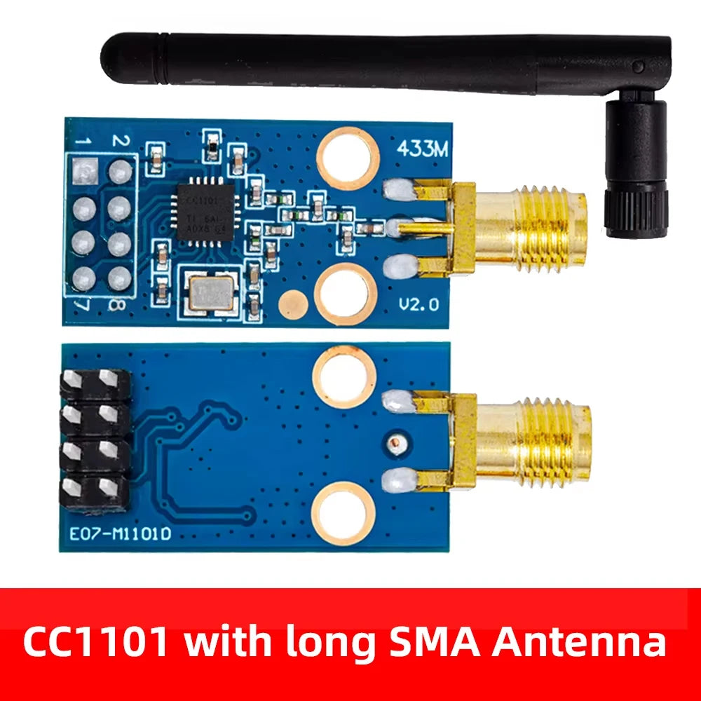 CC1101 10mW Wireless Module 433MHZ 868MHZ 300-1000M Long Distance Transmission With SMA Antenna Wireless Transceiver Module