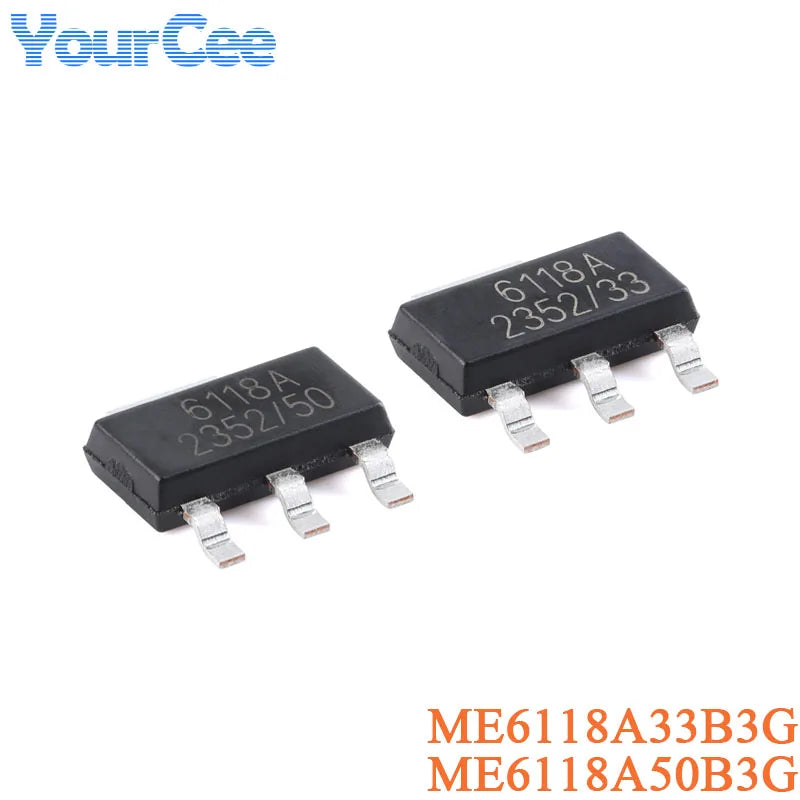 50pcs/10pcs ME6118A33B3G ME6118A50B3G SOT-223 6118A SOT223 3.3V 5V 1A LDO Regulator IC Chip ME6118A33PG ME6118A50PG ME6118A33M3G