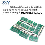 0.5mm 1.0mm pitch Connector SMT Adapter to 2.54mm hole FPC FFC Cable Welded board With Pin / Empty Board 6P 8P 10P 12P 20P 24P