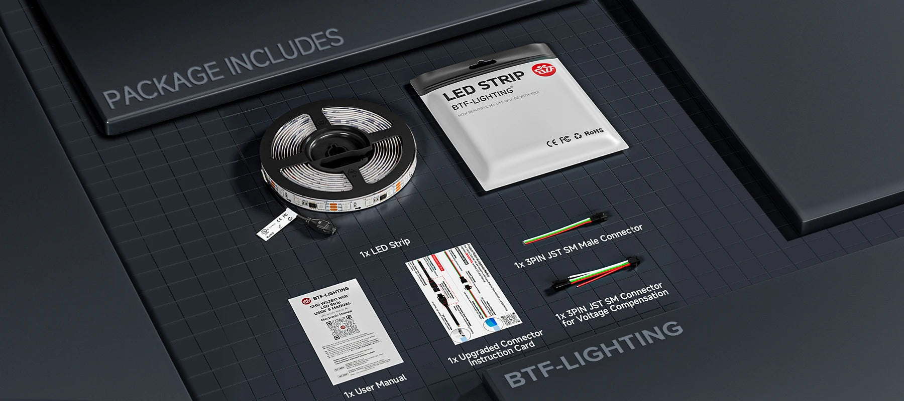 WS2811 RGB Led Strip Light 5050 SMD Addressable 30 48 60 96 144 LEDs External 1 IC Control 3 Leds Bright Normal Led Lights DC12V