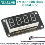 0.36 Inch 4 Digit 7 Segment TM1637 Clock Display Module I2C Communication 3.3V 5V Anti-reverse PH2.0 for Arduino ESP32 Microbit