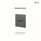 Avoir Wall Toggle Switch Gray Stainless Steel Panel Light Switches 2Way Power Socket Europe Korea French Electrical Outlets Home