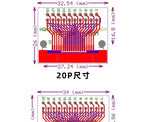 FFC/FPC Adapter Board 0.5/1.0mm To Straight/bent 2.54 Pin Header  4/6/12/24/40-80P Flex Cable Adapter
