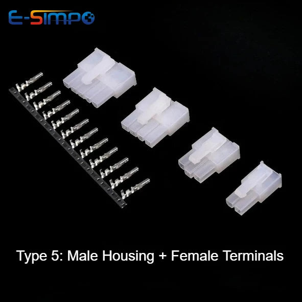 10Sets 4.2mm Pitch MOLEX Mini-Fit 5557/5559 Single Row 2/3/4/5/6P Male Female Housing Terminal Straight/Curved Needle Connector