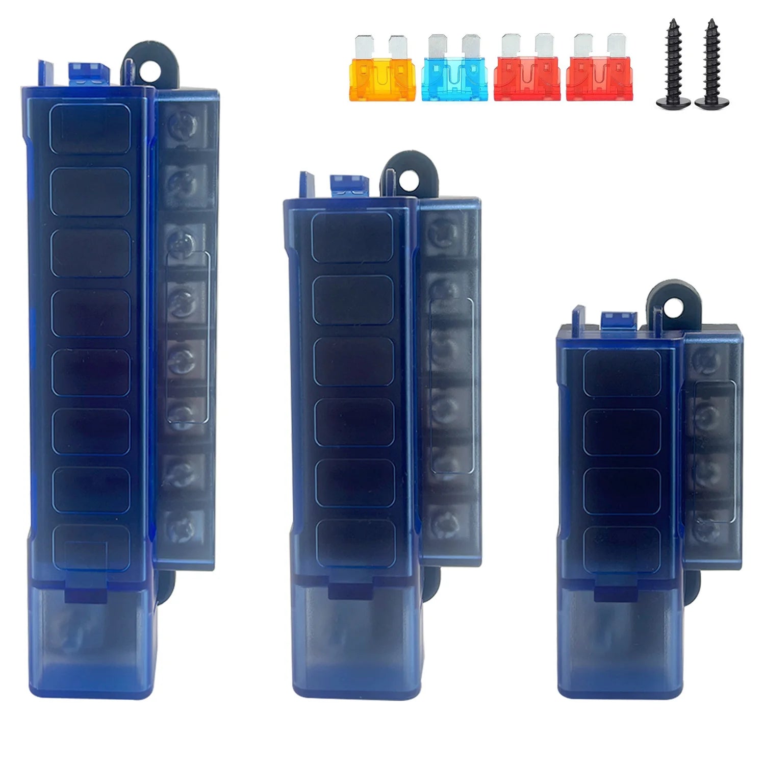 4/6/8 Ways Circuit Fuse Block #5045 ST Blade Fuse Box with Cover for Car Boat Marine