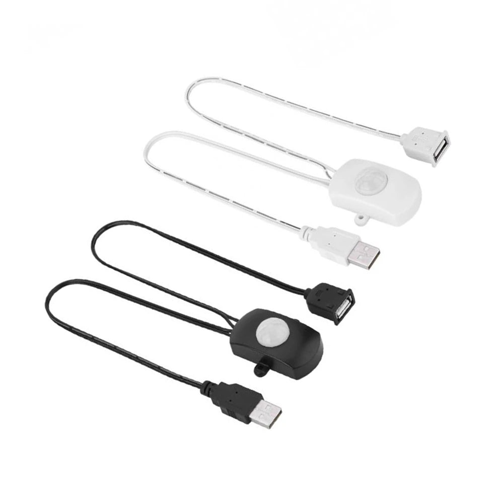 Mini Corridor Switch USB Interface PIR Infrared Motion Switch Practical Portable Adjustable for Bathroom Basement
