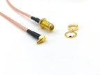 SMA Female Nut Jack To MMCX Male Plug Right Angle Pigtail Adapter Cable RG316 New