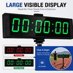 Gym Timer Clock for Home Fitness with Timer Button Large Digital Stopwatch Countdown Clock 12/24H Digital Wall Clock