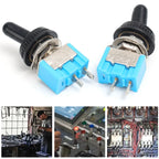 1-10PCS MT-S101 2-Pin 2-Position Miniature Toggle Switch Blue Micro Toggle Switch Tool Motorcycle Boat Supplies Accessories