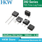 10pcs/lot 392 Series 250V TE5 Fuse Time-lag Fuses Square 500MA to 6.3A T500MA T1A T2A T3.15A T4A T5A T6.3A Time Delay Littelfuse
