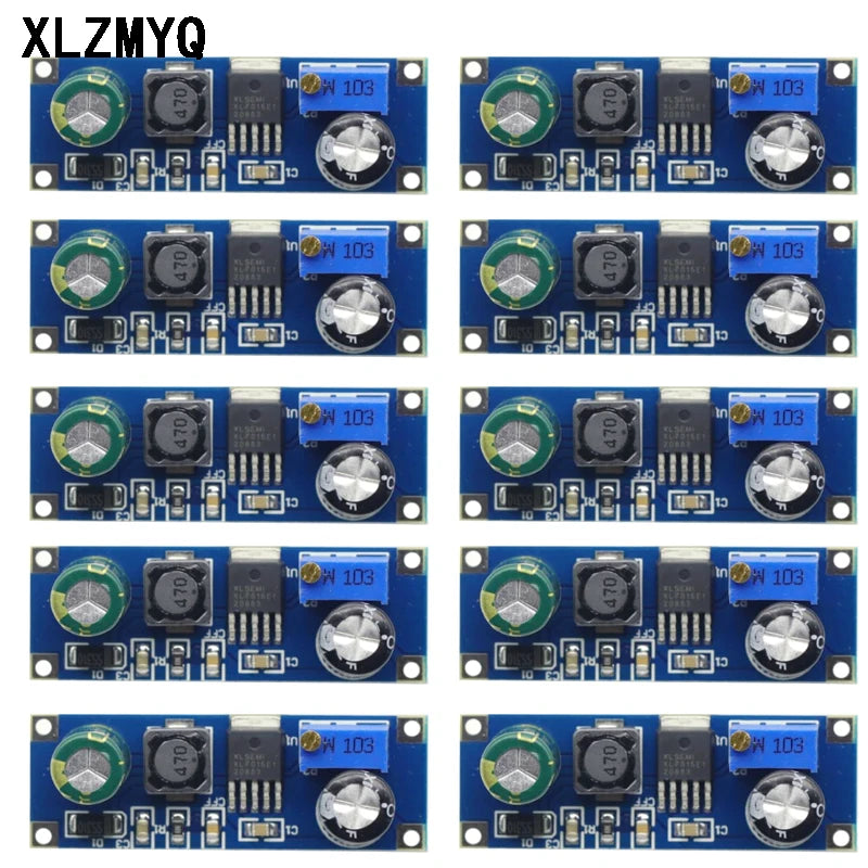 10pcs XL7015 DC-DC Buck Converter Step-down Module 5V-80V Wide Voltage Input 7005A LM2596