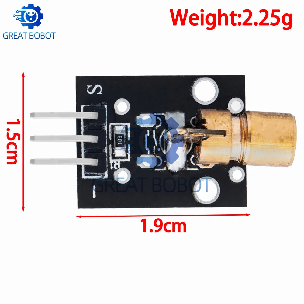 BS KY-008 650nm Laser Transmitter Module with Laser Sensor Module Non-Modulator Tube Laser Receiver Module Kit