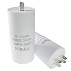 CBB60 Capacitor with Screws AC 450V 4 Pin Dual Insert Motor Run Capacitors 4UF-60UF for Washing Machine Air Water Pump 12uf 16uf