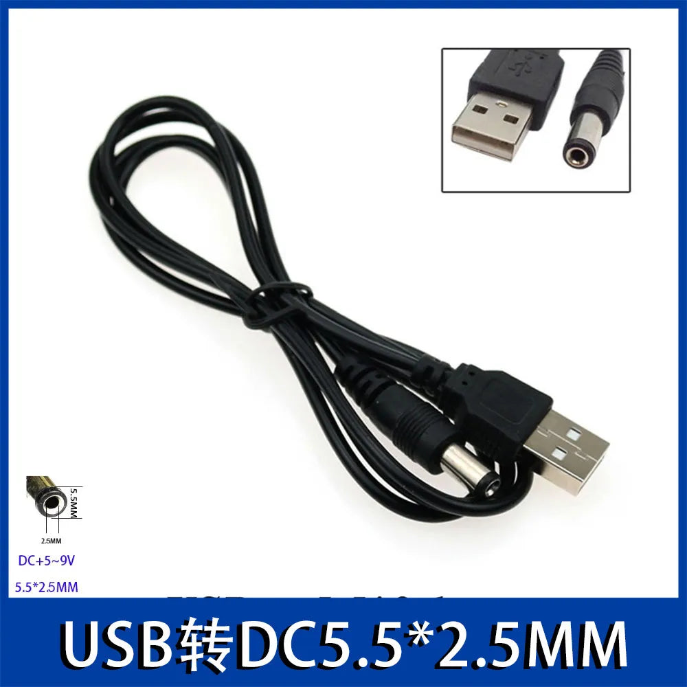 USB Charging Cable USB To DC 5.5 Power Cable USB To DC Step-up Cable Router Modem Speaker Power Cable