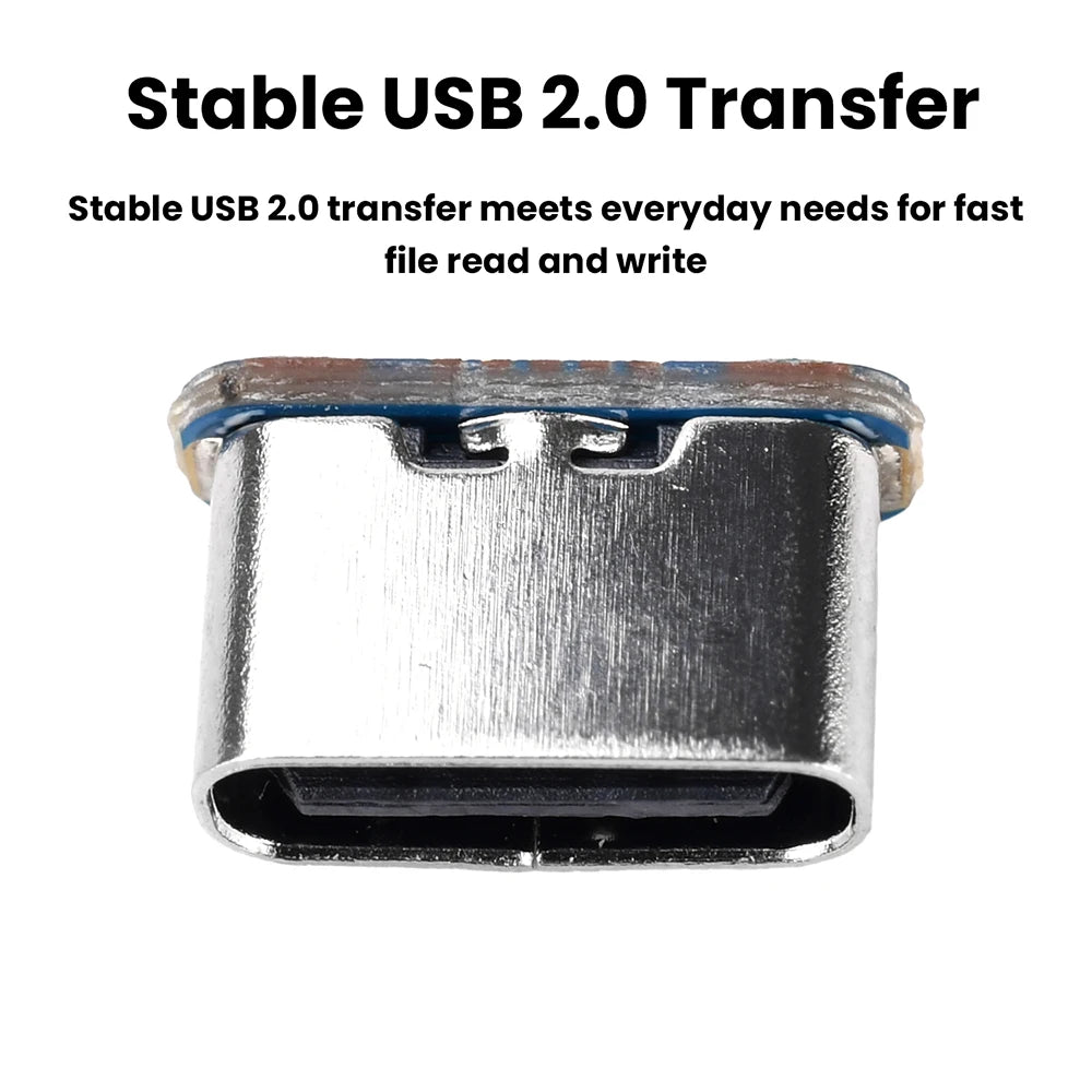 Micro USB to Type-C Adapter Board Data Power Adapter Supports Charging and Data Transfer DIY Modification Kit