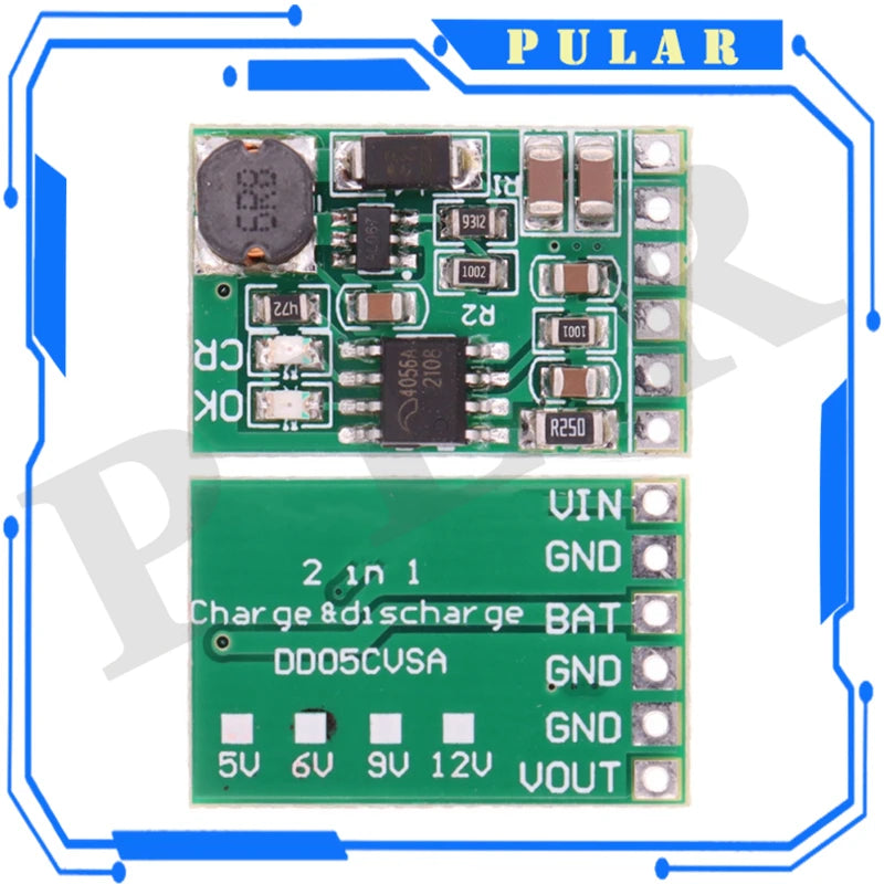 3.7V 4.2V Charger PLR 5V 6V 9V 12V Discharger Board DC DC Converter Boost Module for diy UPS mobile power 18650 lithium battery