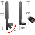 2 X 8dBi Dual Band 2.4GHz 5.8GHz Antenna RP-SMA Male + 2 X 15CM SMA Male to I-P-E-X-MHF4 Pigtail Cable for M.2 NGFF WiFi WLAN Ca